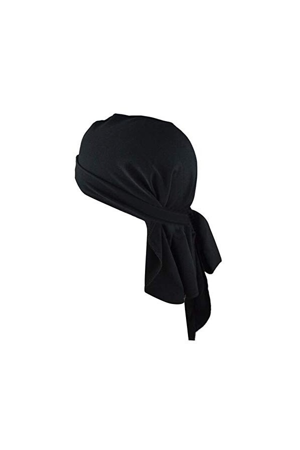 Asudaro Turban Bonnet, Durag Headwraps Chapeau de Pirate Bandanas Bandeaux Hip-hop à Longue Queue Casquette de Chimiothérapie