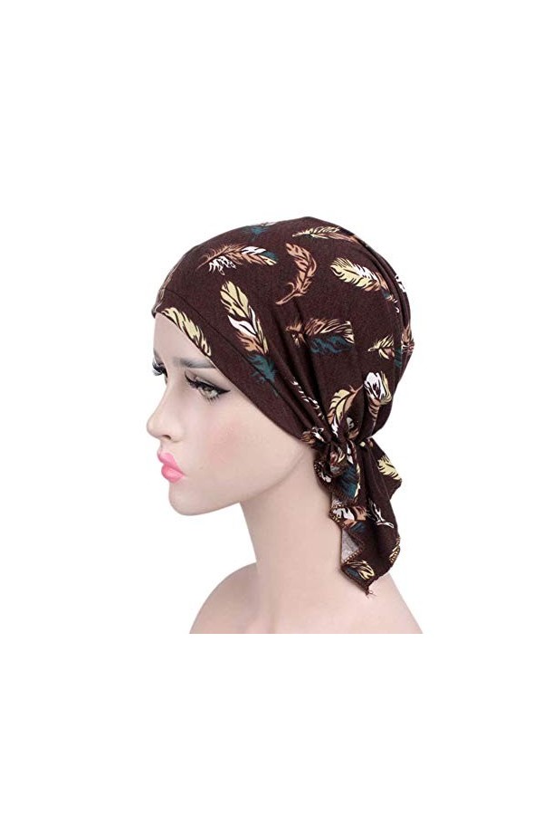 Amorar Chapeau de Chimio, Femmes&nbsp; Écharpe en Coton Turban Bandana Foulards Tête Bonnet Hijab Hairband pré-attaché de Perte de