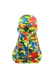 Haokaini Hommes Soyeux Durag Camo Mode Hip-Hop Ton Durag Casquette avec Longue Queue Chapeaux Tête Wrap 360 Vagues du-Rag Cha