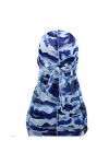Haokaini Hommes Soyeux Durag Camo Mode Hip-Hop Ton Durag Casquette avec Longue Queue Chapeaux Tête Wrap 360 Vagues du-Rag Cha