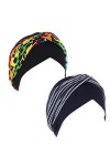 JDYaoYing Lot de 2 foulards turban musulman hijab cancer chimio pour femme - - Taille unique