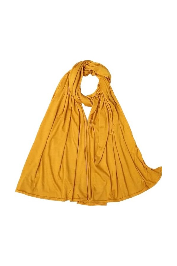 Écharpe hijab musulmane en coton doux de qualité supérieure pour femme | Poids léger, blanc, L