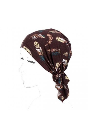 junengSO Bonnet de Chimio pour Femmes Turban Head Foulards Bonnet pré-attaché imprimé Floral Nouveau