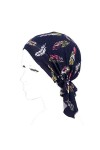 junengSO Bonnet de Chimio pour Femmes Turban Head Foulards Bonnet pré-attaché imprimé Floral Nouveau