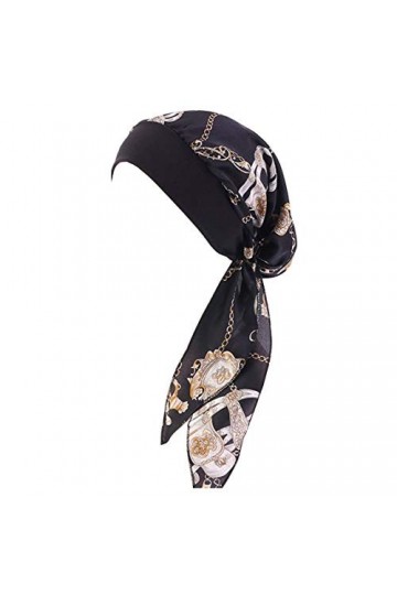 YONKOUNY Chimio Turban Femmes Été Élégante Coiffure Couleur Unie Mousseline Bandana Casquette Cancer Confortable Tissu Bonnet