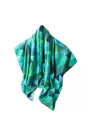 Bllatta Femme Soie Foulards Grand Satin Imprimé Fleurs Foulard Elégant Echarpes Fichus et foulards de tête