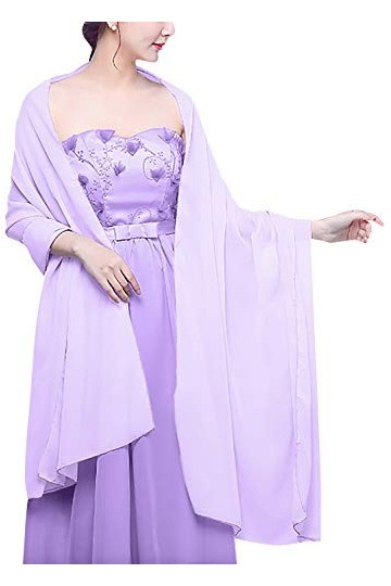 YAOMEI Femme Echarpe Châles Foulards Chiffon, Etoles écharpe Fichus de tête Les mariages Mariée Bridemaids Tenue de soirée Fê