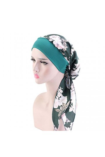 Asudaro Bonnet Chimio, Femmes Élégant Turban Bandeau Élastique Bandana Foulard Wrap Chapeau Musulman Hijab Coiffure Écharpe C