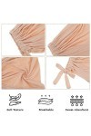 Lot de 3 bonnets turban pour femme - Hijab - Avec fermeture à larrière - Couleur unie - Sous écharpe - Hijab, kaki clair + n