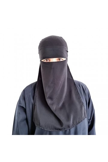 Hijab Headscarf One Piece Pull On Décoré avec Perles et Paillettes Borde Islamique Idéal pour la Mosquée Madrassa Ramadan Aïd