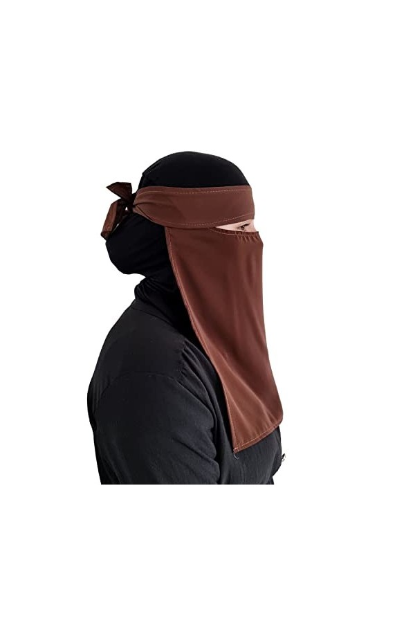 Hijab Headscarf One Piece Pull On Décoré avec Perles et Paillettes Borde Islamique Idéal pour la Mosquée Madrassa Ramadan Aïd