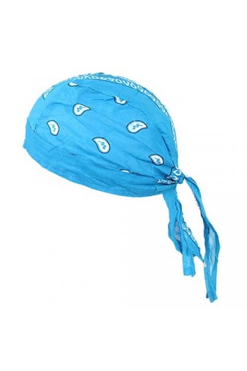 Amorar Coton Bandanas Été Casque Foulard Tête Adulte Sport Echarpes Chapeau de Cyclisme Vélo Moto Couvre-Chef Pirate Casquett