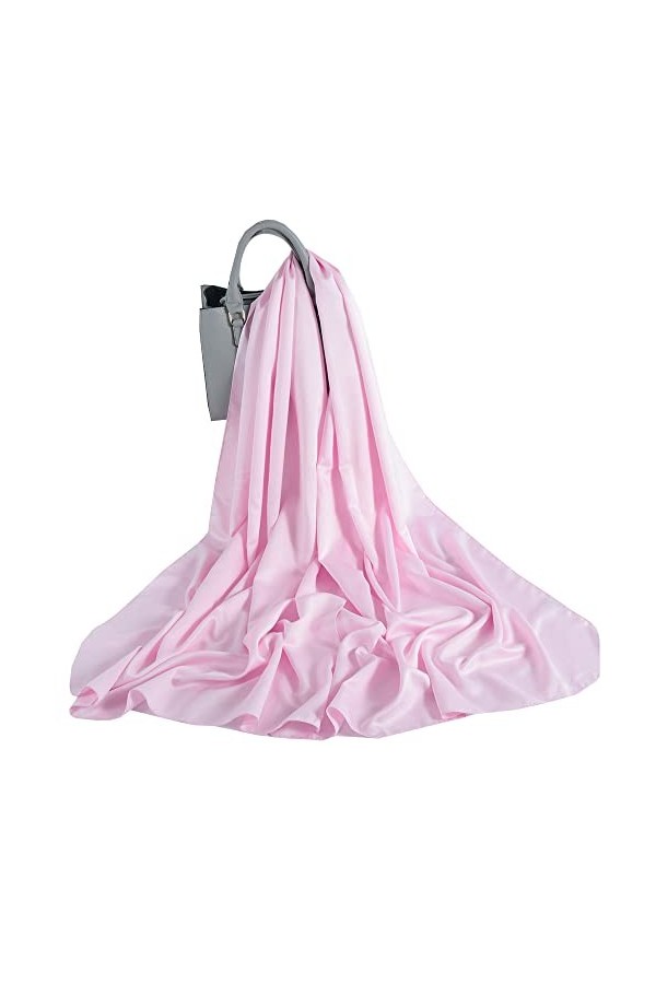 KOOYOL Soie Foulard Echarpe Femmes Soie Chale Écharpe Bandana Long Carré Satiné Foulards Tête Écharpes Enveloppes Châle