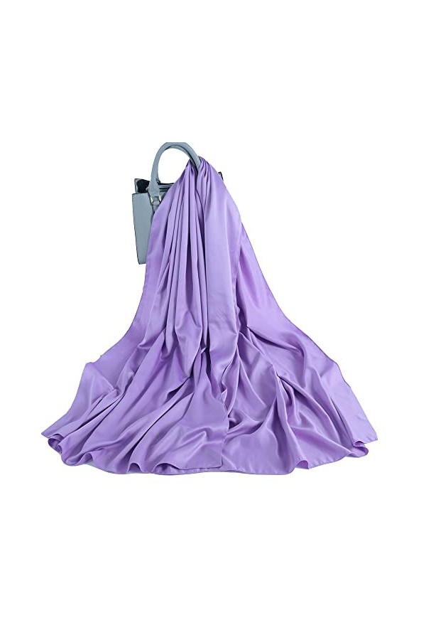 KOOYOL Soie Foulard Echarpe Femmes Soie Chale Écharpe Bandana Long Carré Satiné Foulards Tête Écharpes Enveloppes Châle