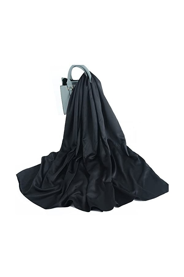 KOOYOL Soie Foulard Echarpe Femmes Soie Chale Écharpe Bandana Long Carré Satiné Foulards Tête Écharpes Enveloppes Châle