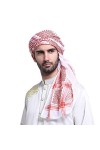 FakeFace Hijab Musulman Turban Homme Arabe Shemagh Respirant Foulard Musulman Classique Bandana Echarpe Douce Bonnet Couvre-c