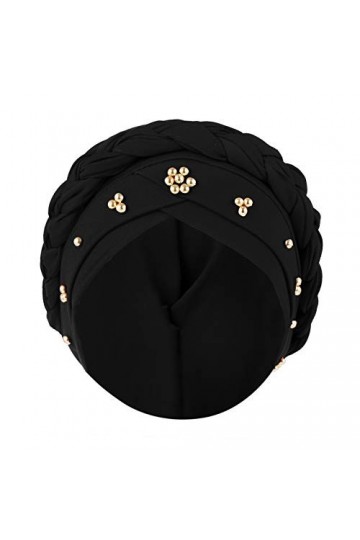 JINTN Turban de Chimio en Fibres de Lait Bonnet Turban Elastique pour Femmes Musulmane Couvre-Chef Indien en Toutes Les Saiso