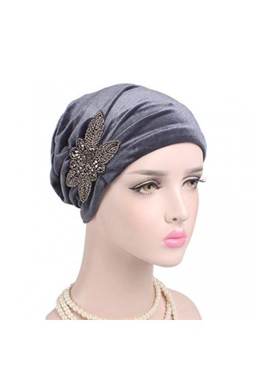 Amorar Femmes Turban Bandana Bonnet Musulman Foulards Tête Headwrap Beanie Bandeau Chemo Cancer Bonnet Élastique Coiffe pour 
