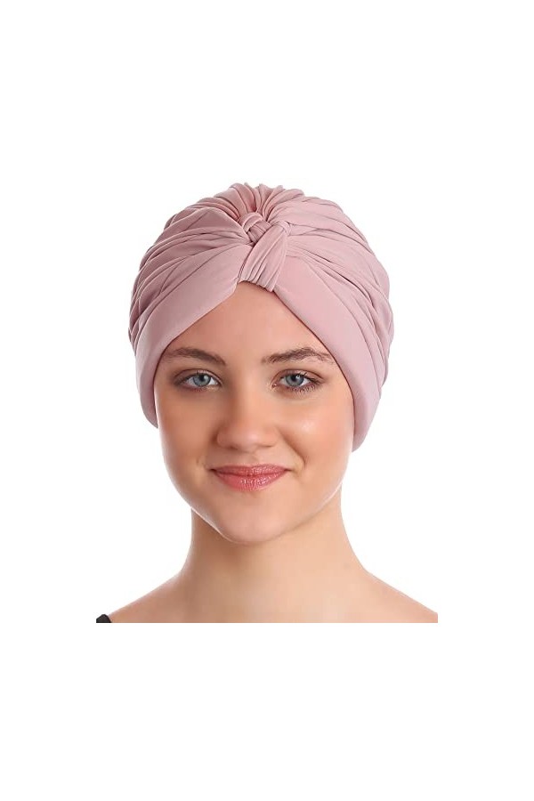 Deresina Headwear Chimio Turban de Style W Plisse Noir 