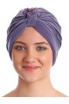 Deresina Headwear Chimio Turban de Style W Plisse Noir 