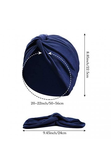 XEPST 4 Pièces Turbans pour Femmes, Chapeau de Chimiothérapie Femme, Bonnet Chimio Turban Musulmanes Coton Wrap Hijab Cap pou