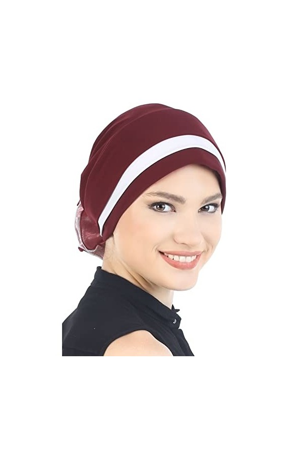 Deresina Headwear Double Matelassé Chapeau pour La Perte de Cheveux Beige/Cacao 