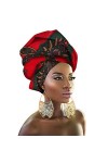 HZQIFEI Femmes Foulard Ciré Africain Wax Headwraps Tête Echarpe de Imprimé Motif Mode Bandeaux Longs Turbans Hijab Style 14 
