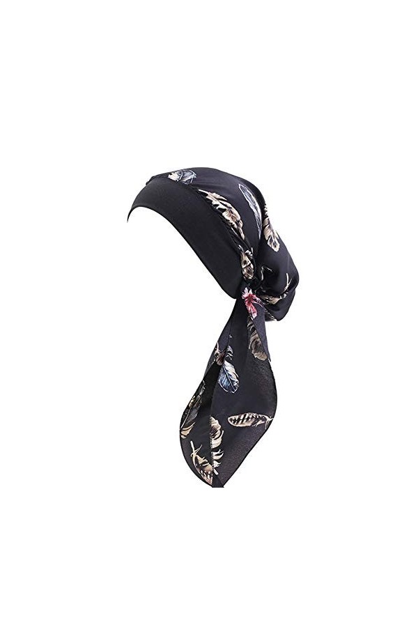 Asudaro Bonnet Chimio, Femmes Élégant Turban Bandeau Élastique Bandana Foulard Wrap Chapeau Musulman Hijab Coiffure Écharpe C
