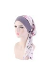 Asudaro Bonnet Chimio, Femmes Élégant Turban Bandeau Élastique Bandana Foulard Wrap Chapeau Musulman Hijab Coiffure Écharpe C