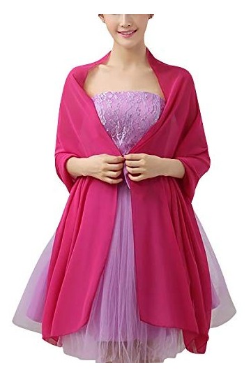 YAOMEI Femme Echarpe Châles Foulards Chiffon, Etoles écharpe Fichus de tête Les mariages Mariée Bridemaids Tenue de soirée Fê