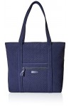 Vera Bradley Microfiber Vera Tote Bag, Sac Main Femme, Bleu Marine véritable, Taille Unique