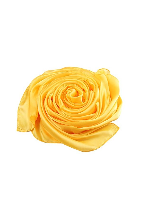 YAOMEI Femme Echarpe Châles Foulards Satin, Etoles écharpe Fichus de tête Les mariages Mariée Bridemaids Tenue de soirée Fête