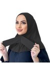 Foulard en mousseline pour femme,châles de couleur unie enveloppant le turban à couverture complète,bandeau de tête musulman 