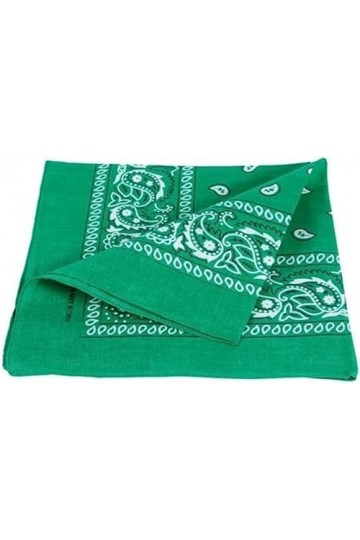BYOR Lot de bandana 100% Coton paisley foulard fichu bandanas Vert Vif - Lot de 10
