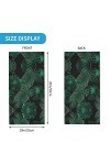 Masque facial imprimé feuille de banane vert bandanas cache-cou foulard bandeau sans couture pour le sport en plein air