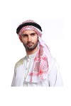 YJZQ Corde à Serrer Chapeau Cheikh Abdullah Casque tressé Musulman Ceinture de Foulard Musulman sans Voile Arabe Boucle Tissu
