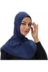 Hijab de natation pour femmes couleur unie foulard musulman à couverture totale Black 