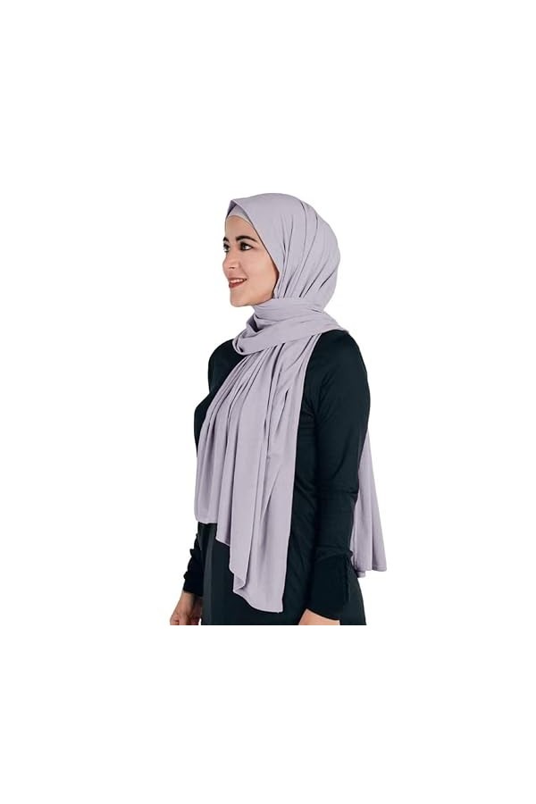 Lina & Lily Hijab Femme Musulmane, Foulard de Tête, Tissu en Jersey Modal Opaque, Maxi 180 X 80cm Jaune Moutarde 