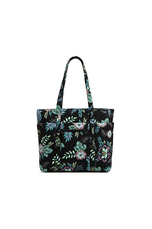 Vera Bradley Microfiber Vera Tote Bag, Sac Main Femme, Bleu Marine véritable, Taille Unique