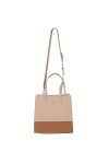 Desigual Bols_rhapsody Merlo V Sac à main pour femme Marron/beige 17,6 x 31,8 x 33 cm, marron/beige, 17.6x31.8x33 cm B x H x