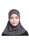 WOWOWO Femmes Hijab Coton Musulman Mini Hijab Tête Écharpe Couleur Unie Couverture Complète Capuchon Intérieur Wrap Châle Tur