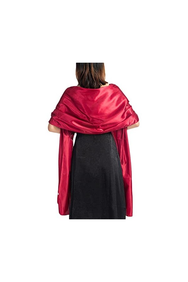 ORANDESIGNE Femme Echarpe Châles Foulards en Satin Etoles écharpe Fichus de tête Les mariages Mariée Bridemaids Tenue de soir