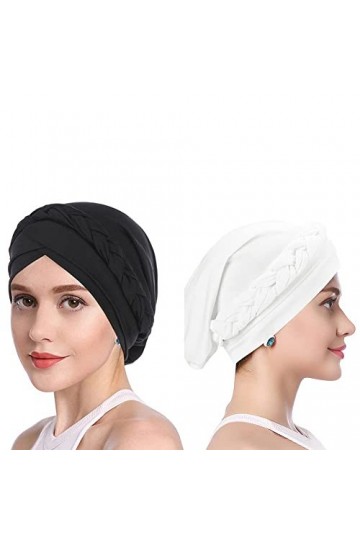 XINCHI Femmes Turban Cap Tresse Chimio Tête Wrap Musulman Hijab Écharpe Chapeau Extensible Bonnet De Sommeil Doux Perte De Ch