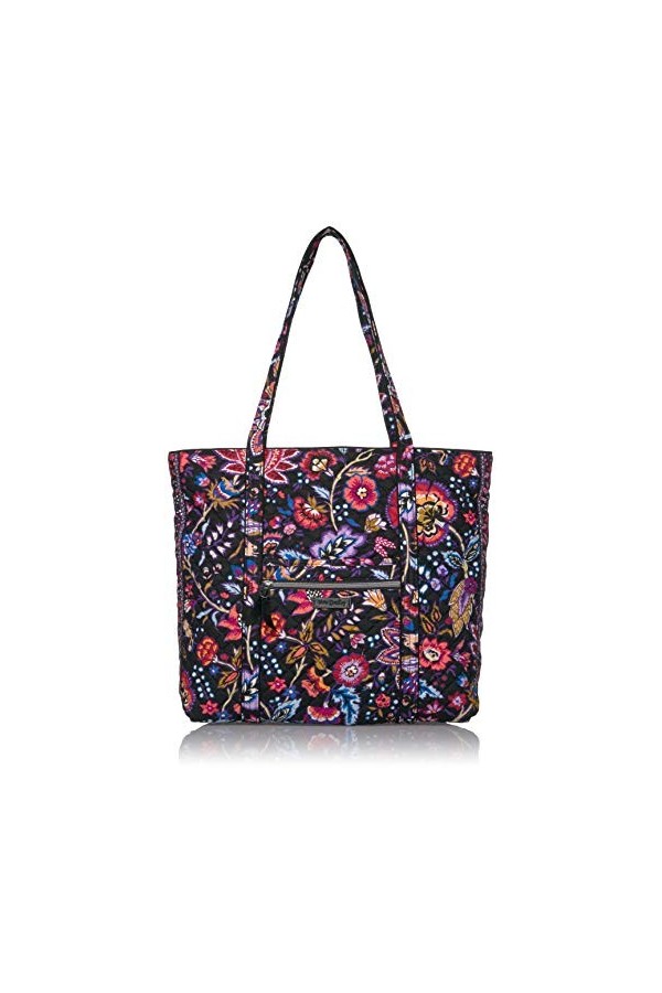 Vera Bradley Microfiber Vera Tote Bag, Sac Main Femme, Bleu Marine véritable, Taille Unique