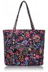 Vera Bradley Microfiber Vera Tote Bag, Sac Main Femme, Bleu Marine véritable, Taille Unique