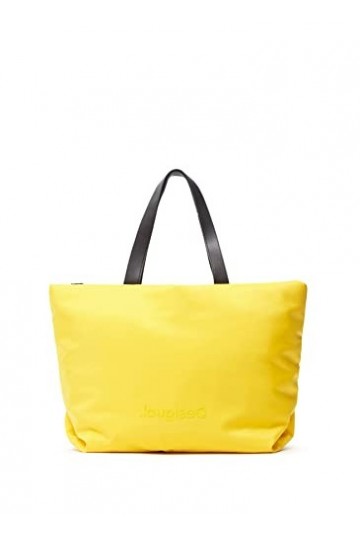 Desigual Bols_Logging Namibia, Sac de Shopping. Femme, Jaune, Taille Unique