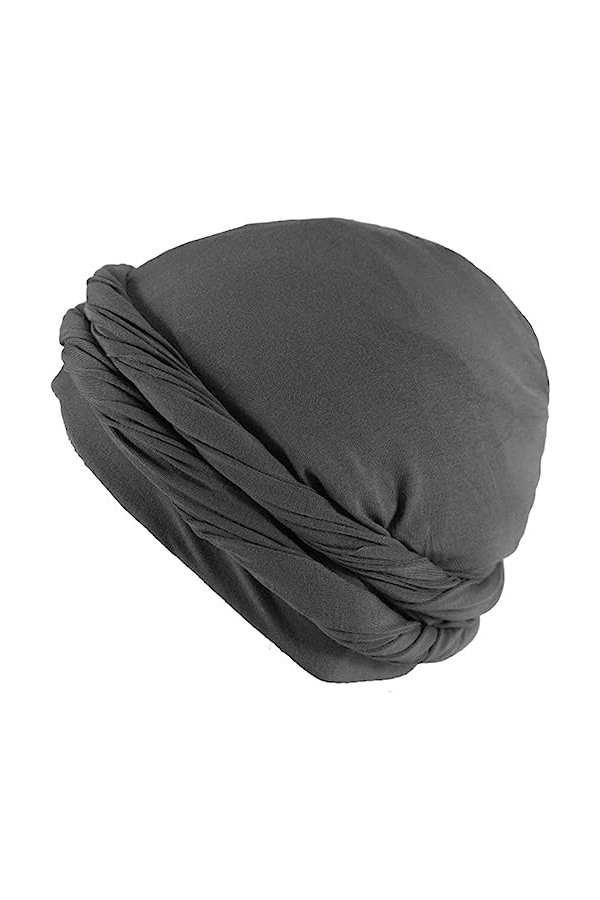 XYIYI Turban en Soie Doublé de Satin pour Hommes Femmes, Echarpe Pré-Nouée, Bonnet de Crâne Dormir Couvre-chef