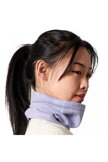 CHARM 2 En 1 Cache Cou Femme Multifonctionnel - Foulard Bandeau Homme 100% Coton Bio Echarpe Boucle Tubulaire Fin Lilas