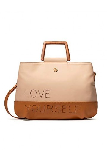 Desigual Bols_rhapsody Deva Sac à main pour femme Marron/beige 18 x 24 x 28 cm, marron/beige, 18x24x28 cm B x H x T 