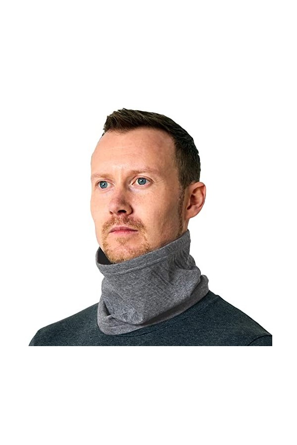 CHARM 2 En 1 Cache Cou Femme Multifonctionnel - Foulard Bandeau Homme 100% Coton Bio Echarpe Boucle Tubulaire Fin Lilas